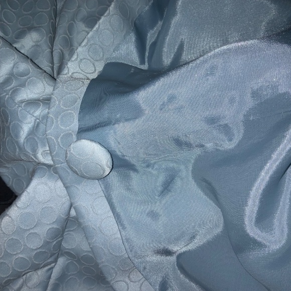 Rafaella pale blue 3 button jacket Sz 10 princess seaming back gathers lined - Picture 7 of 7